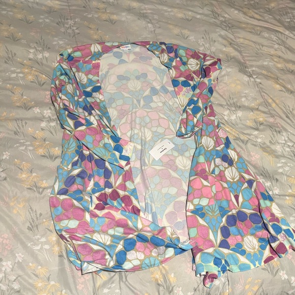 LuLaRoe Pastel Floral “Caroline” Cardigan - Picture 2 of 4